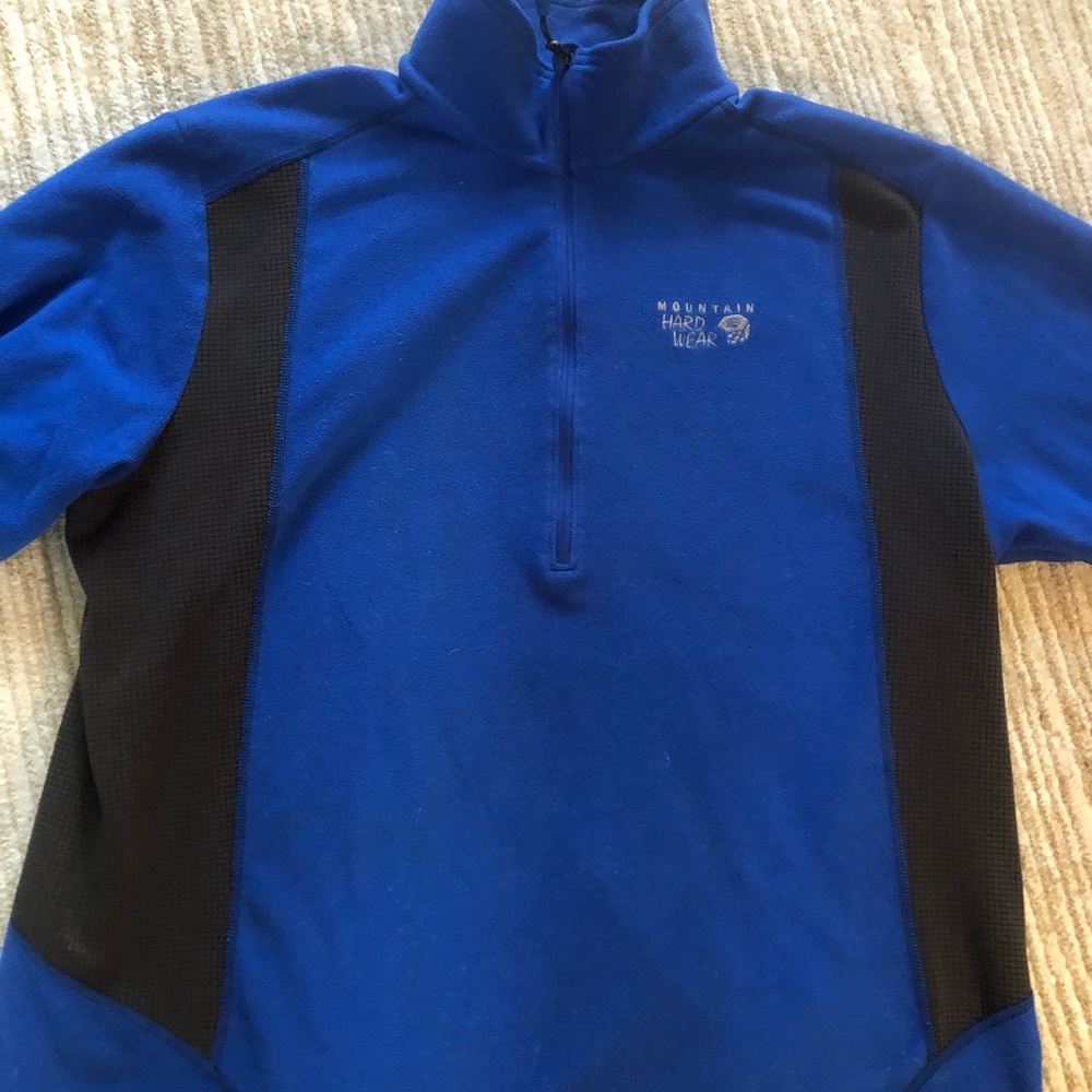 Mens Mountain Hardware blue/charcoal fleece,  XL